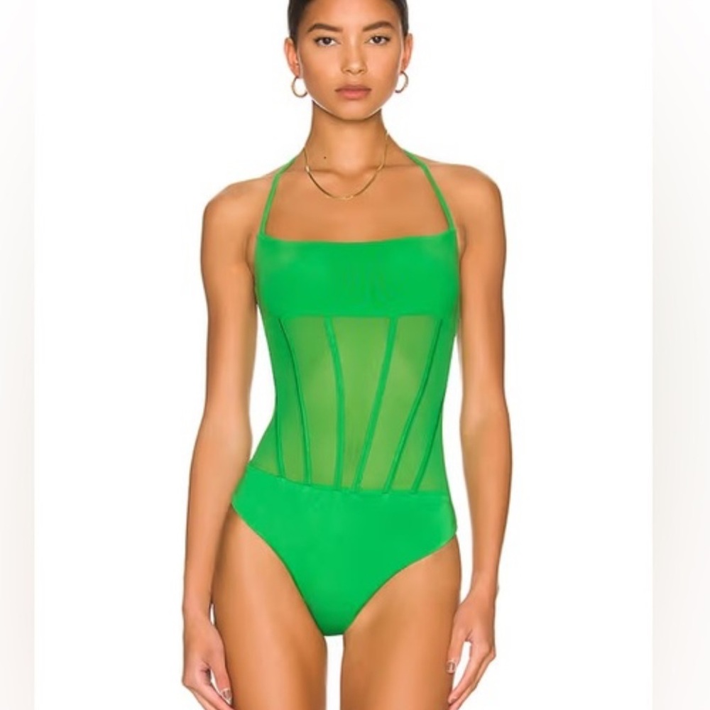 MAJORELLE Vibrant Green One-Piece bodysuit